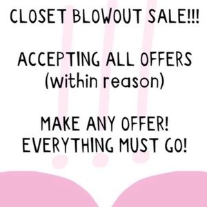 Everything must go!